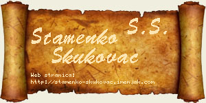 Stamenko Skukovac vizit kartica